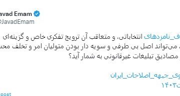 واکنش جواد امام به کناره‌گیری نامزد‌های پوششی